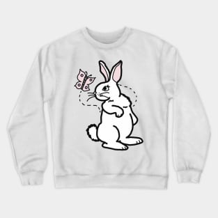 Adorable Gifts for Easter Baskets Bunny & Butterfly Graphic Easter Crewneck Sweatshirt